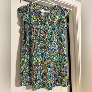 Dear Scarlett Multicolor Flutter Sleeve New Medium